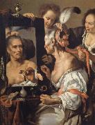Bernardo Strozzi Woman at the mirror France oil painting artist
